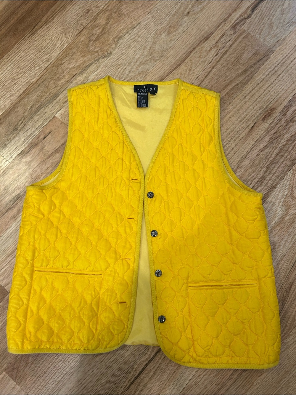 Carole Little Sport Yellow Silk Shell Top